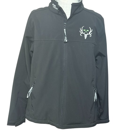 Bone Collector Jacket -Size Large - Black Full Zip - Fleece Lined - Soft Shell - Picture 3 of 10